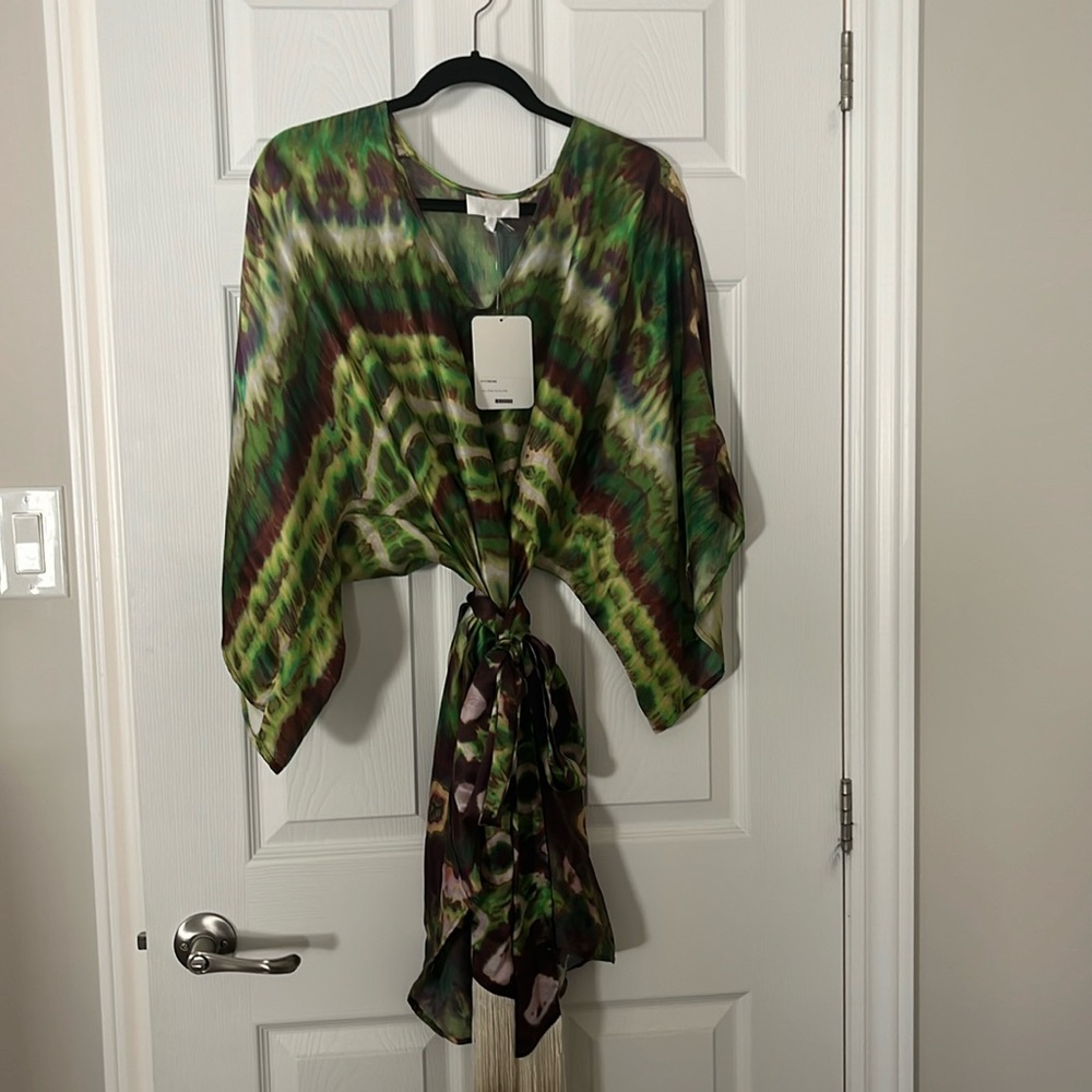 Alexis Silk Lina forest Tye dye dress